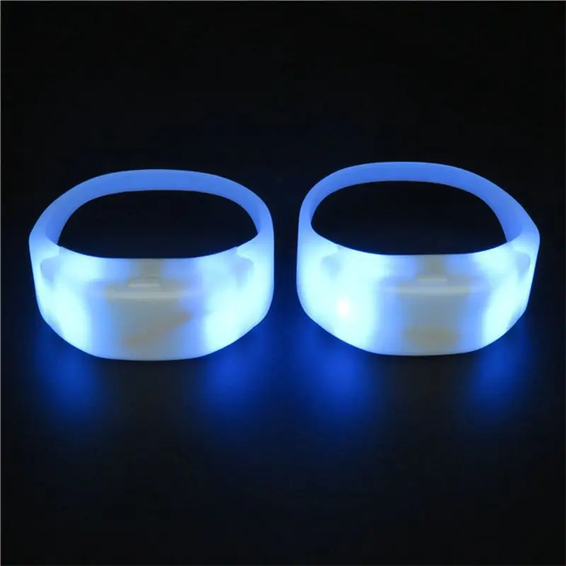 15 Colors Remote Controlled Changing LED Silicone Bracelets Light Up Wristband