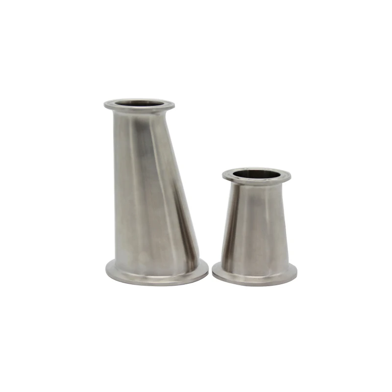 Sanitary Stainless Steel 3A SS304 1 inch to 1/2 inch Tri Clamp Eccentric Reducer Reducing Adapter For Water
