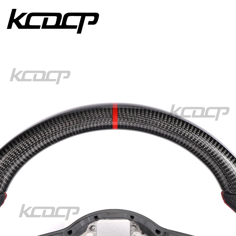 For Volkswagen Golf 7.5 GTI MK7 VW Polo GTS GTD GTE Scirocco R Passat CC R-Line LED Carbon Fiber Complete Steering Wheel