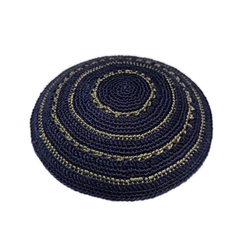 DMC Hand Knitted Kippah Hat, Thin thread Knitted Kippah,100% Cotton DMC Hand Crocheted Kippah Yamaka Kippa Yarmulke Skull Cap