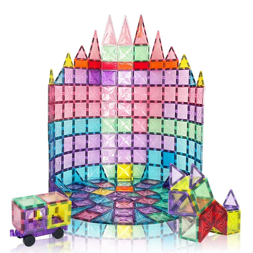 Customized Dimensions 3D Colorful Magnetic Building Tiles Creative Set for Kids Early Education and Play Plastic Material