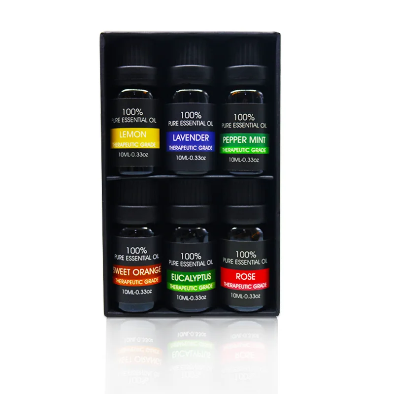 
Essential Oils Set - Top 6 100% Pure Therapeutic Grade Aromatherapy Oil Gift kit for Diffuser 