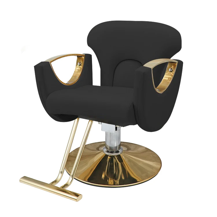 Hot sale barbershop salon furniture metal gold beauty hair salon chair Professional hairdressing barber chairs