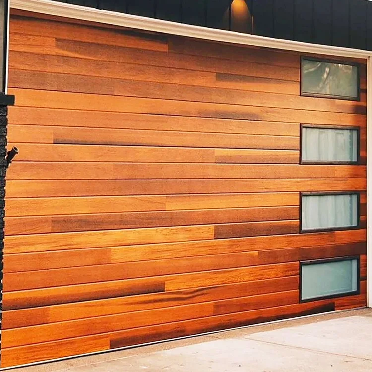 Cheap Wholesale Price Custom Modern Automatic Wooden Aluminum Sectional Garage Doors