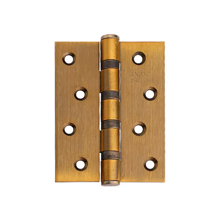 RheTech Professional Grade Quality Solid Square Corner Plain Ball Bearing Mortise Hinge Antique Brass Spider Concealed Hinges