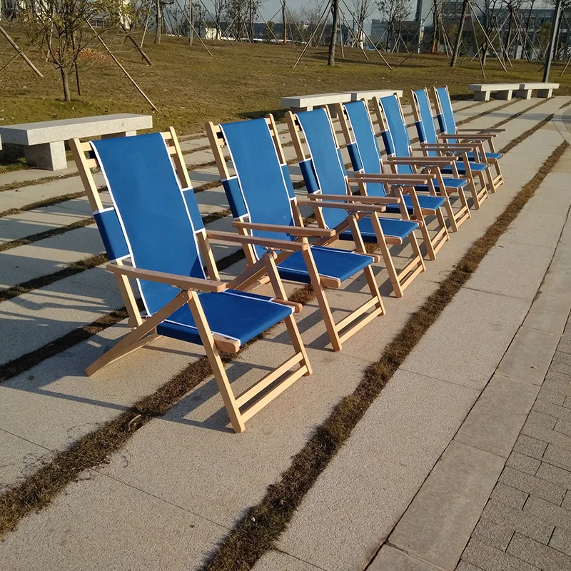 Wholesale Outdoor  Chair Wood Wooden Fold  Folding Camping  wood Garden Beach  lounge Chairs