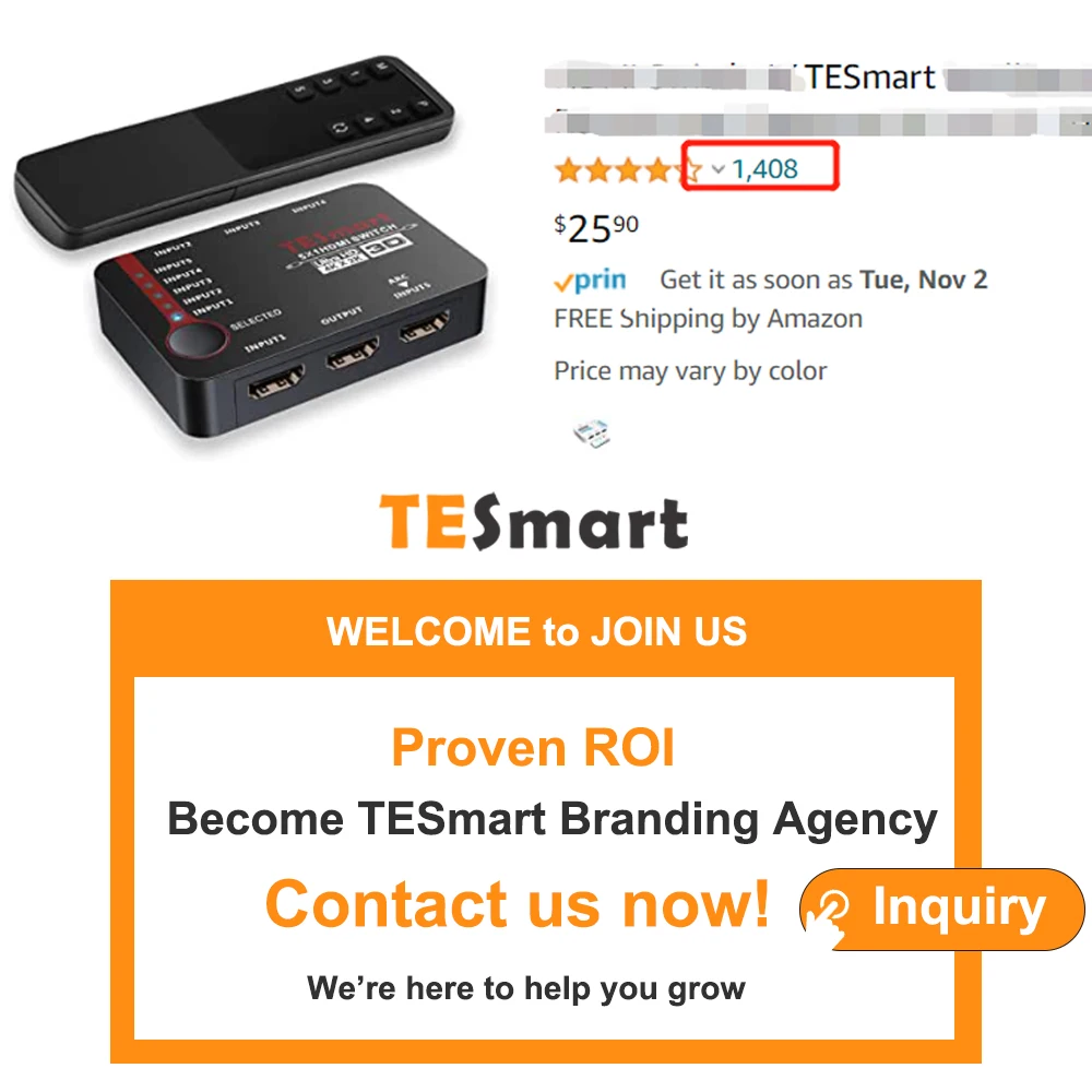 Factory Price in China 1 input 2 output Audio Video Splitter 2 way SDI Splitter Distribution