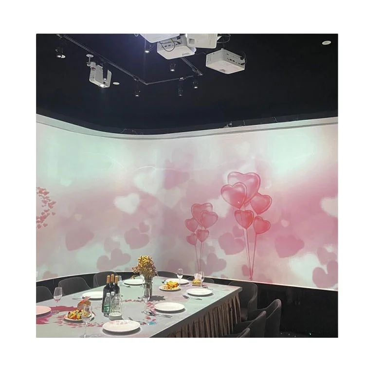 День Святого Валентина, захватывающая настенная проекция, захватывающий голографический пол для ресторана, Интерактивная настенная проекция