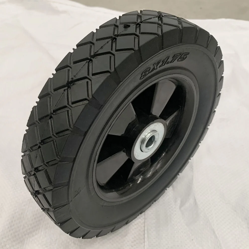 semi pneumatic rubber tire lawn mower rubber wheel 8x1.75 rubber tires
