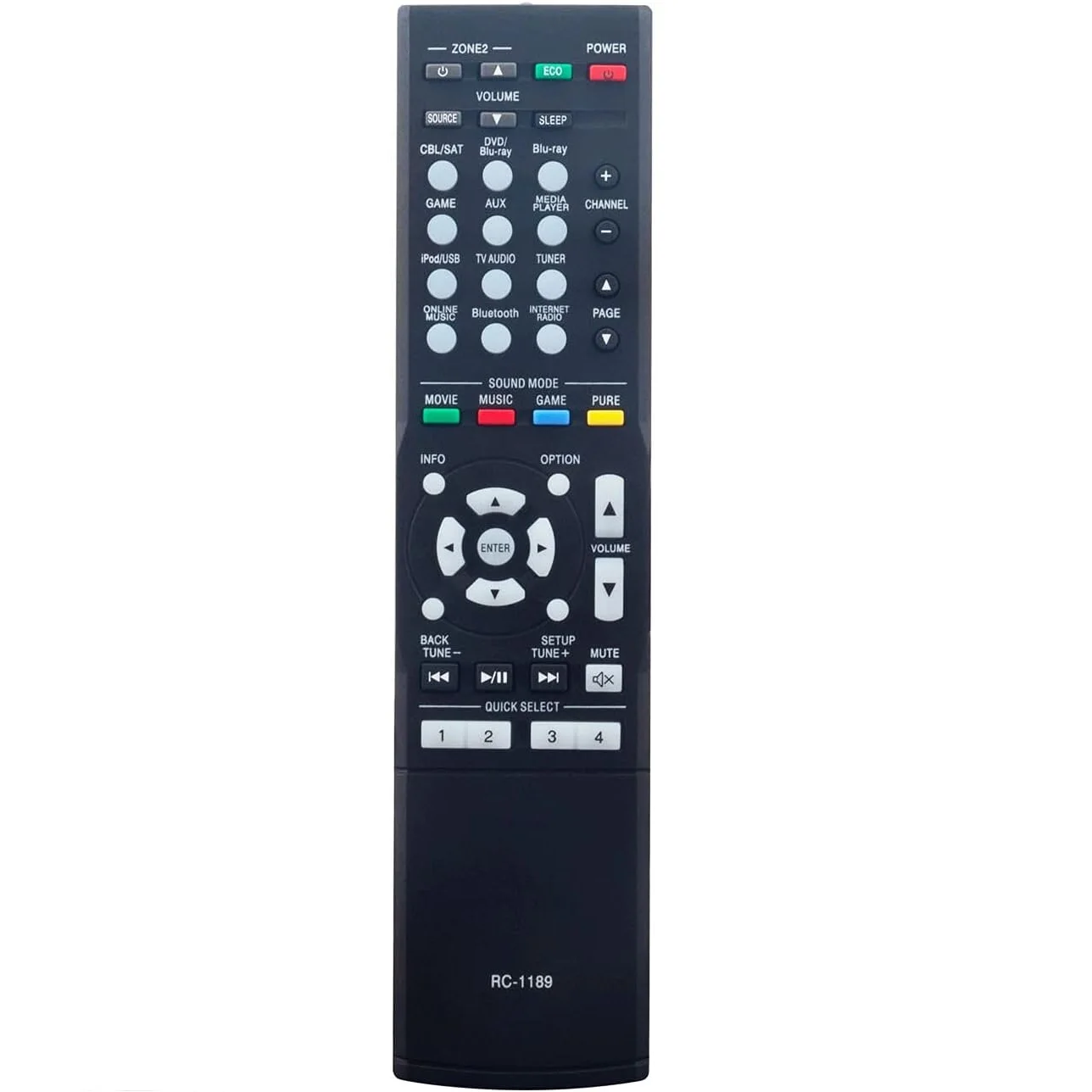 Replaced  AV Receiver Remote RC-1189 fit for Denon AVR-S700W AVR-S710W AVR-S720W AVR-X1100W AVR-X1200W