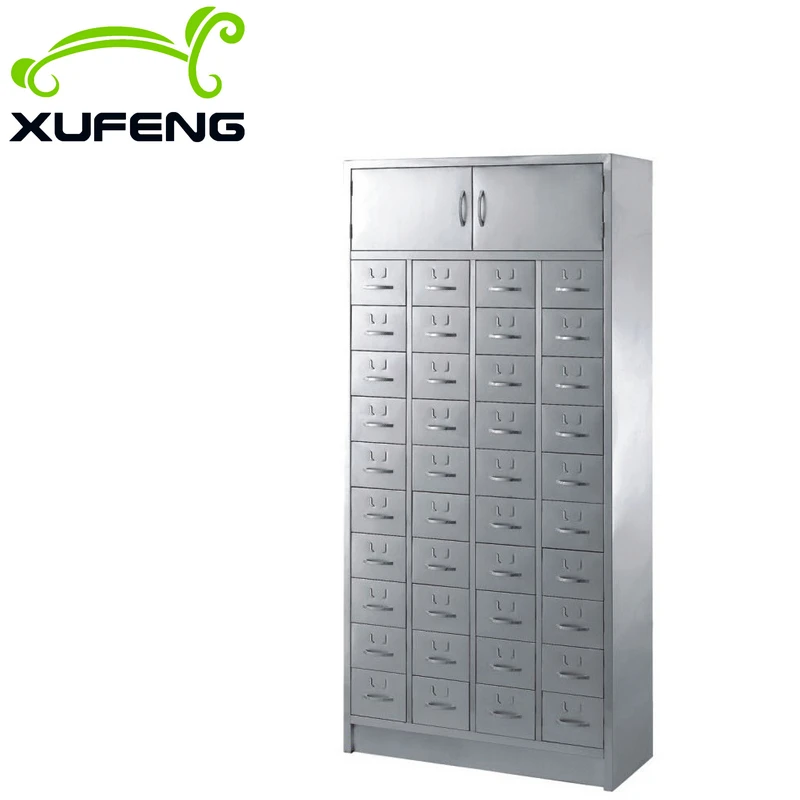 High Quality Rectangle stainless steel Chinese medicine cabinet  hospital Pharmacy cabinet with many small drawers
