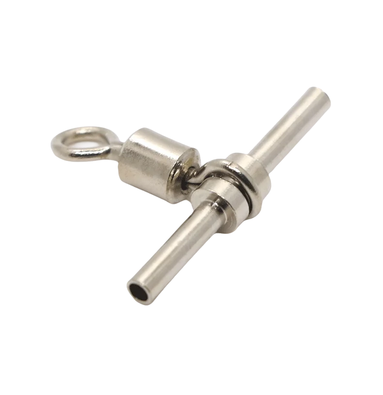 50pcs/bag  3 Way Fishing Swivel Rolling Red Ball Swivels Brass Barrel Triple Swivels Bearing Connector Ring Fishing Accessories