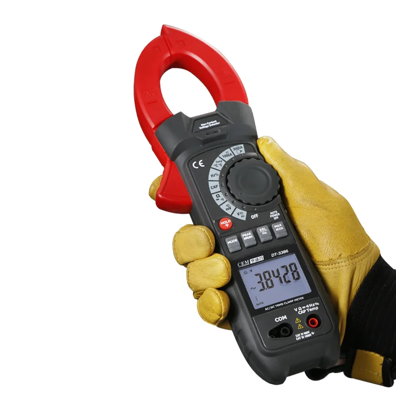 Dt-3386 высокой точности промышленные AC-DC true RMS Цифровые токоизмерительные клещи Электрический измеритель