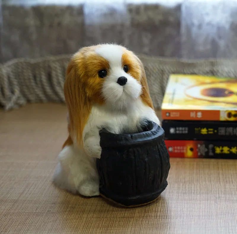 Simulated Dog Gifts Daily Necessities Novel Ornaments Animal Models Handicrafts Pen Holders
