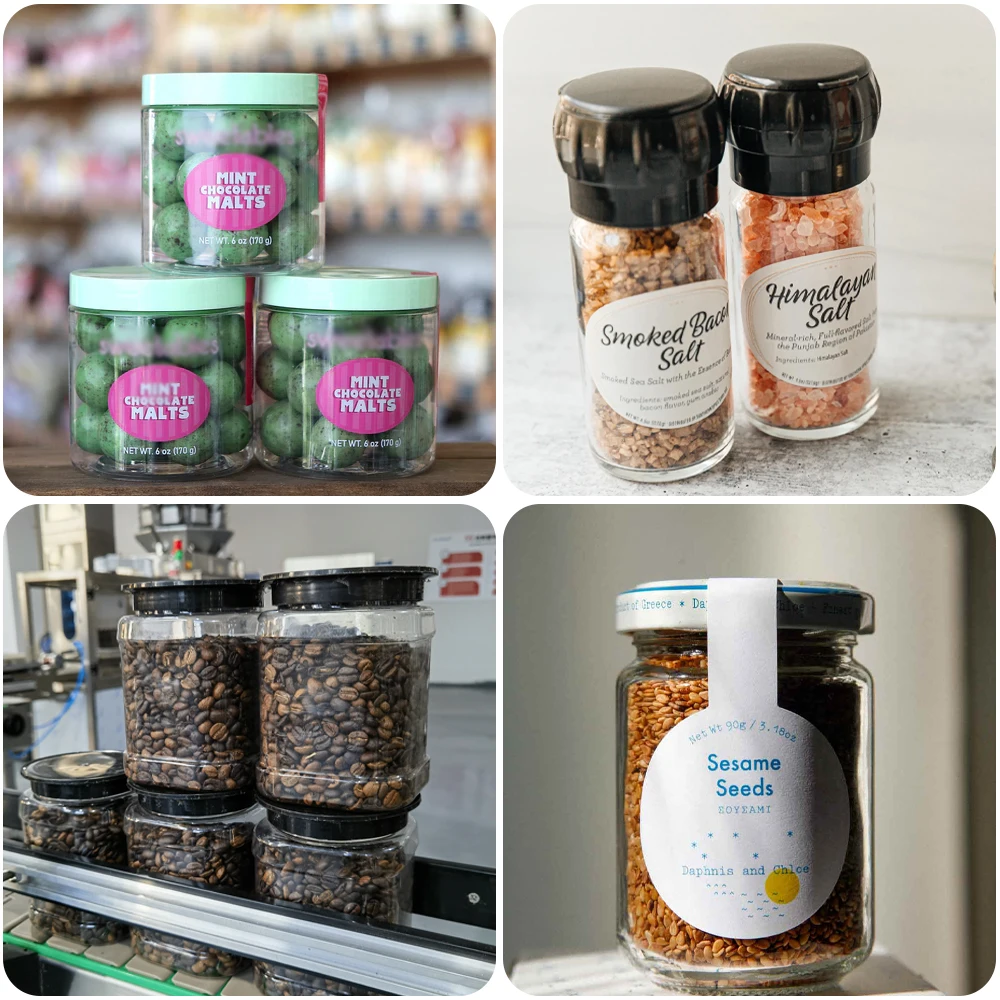 Factory Price Automatic Weighing Bean Plastic Jar Filling Capping Machine Green Bean Grain Rice Bottle Filling Machine Line