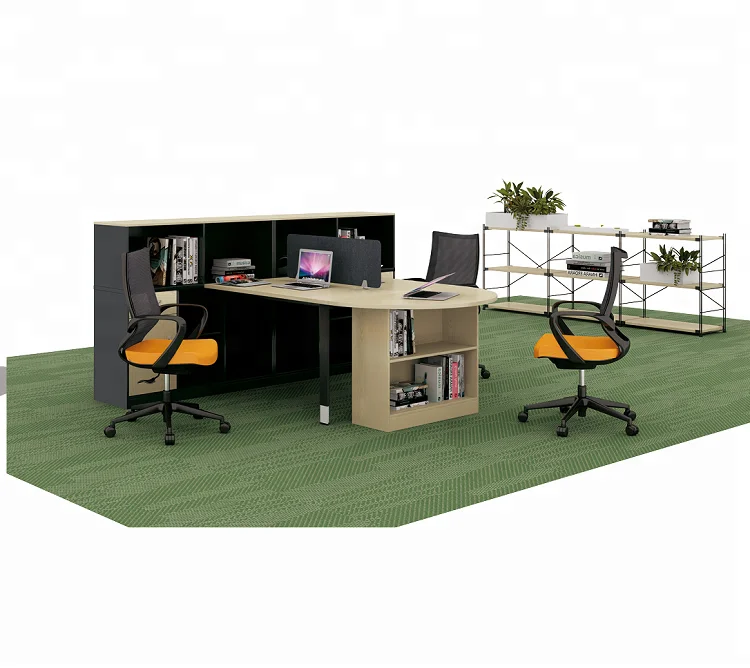 Modular 3 person Computer wooden Triangle Office Furniture work station workstation pc working desk tables and chair set