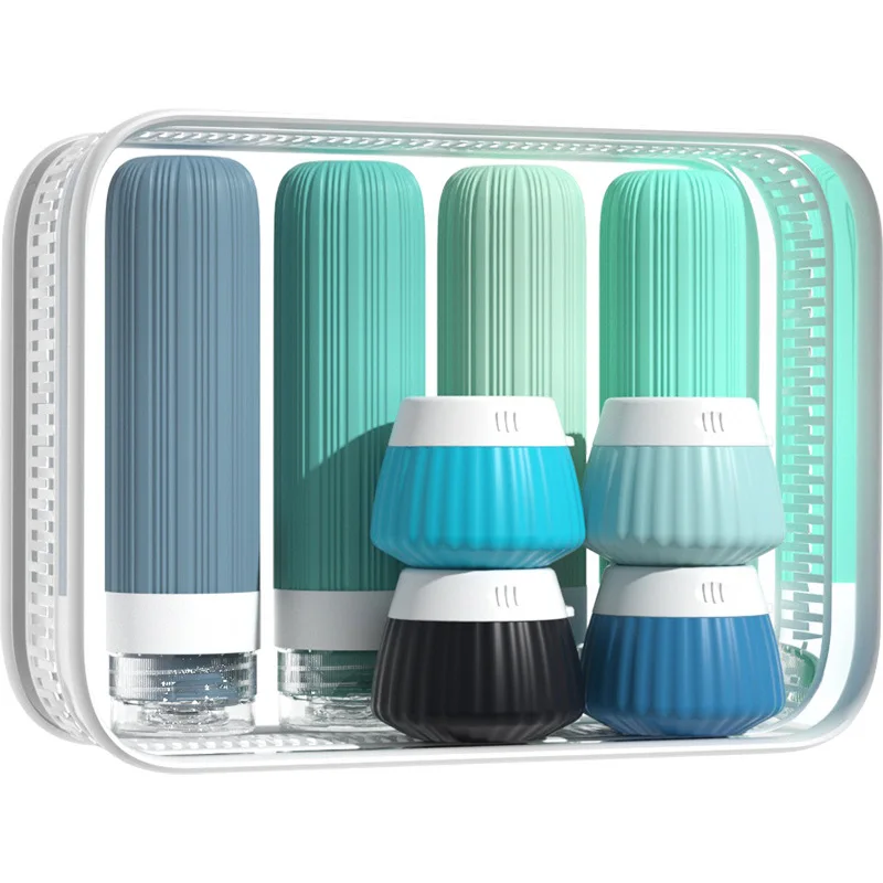 New Factory Custom Portable Various Color 90 ML+40ML Cosmetic Shampoo Container Bottle Silicone Travel Dispenser
