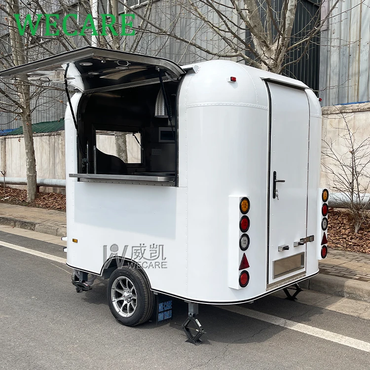 Wecare food carts and food catering trailer coffee truck mobile food trailer with full kitchen