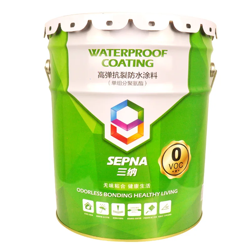 one package self leveling customized color polyether urethane water resistant paint for roof ventilated basement