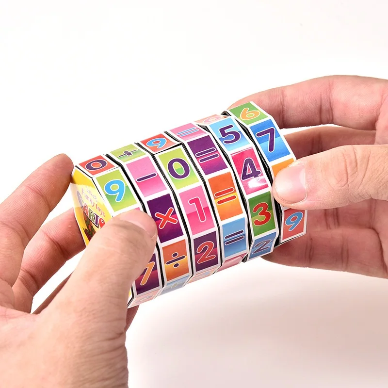 Wholesale Cylindrical plastic Baby Funny Number Early Learning Children Montessori Educational toy Puzzles Magic cube