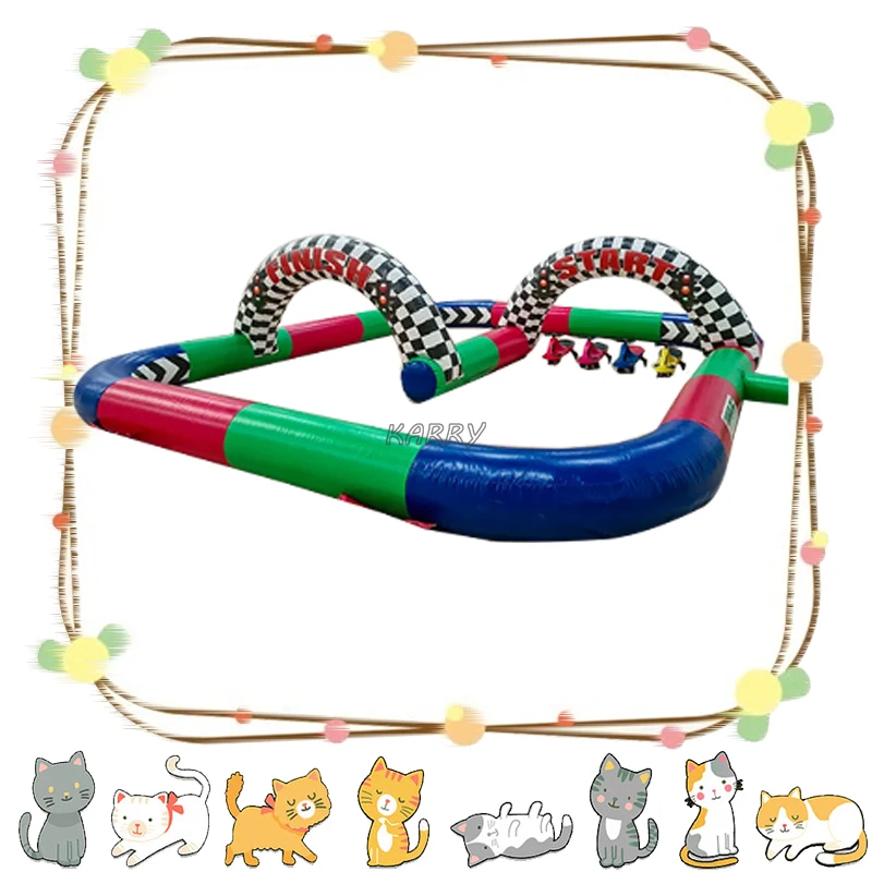 Commercial PVCInflatable Cartoon Slide Juegos Inflatables Racing Car Slider Dry Slides Castle Bounce House Used For Kids Games