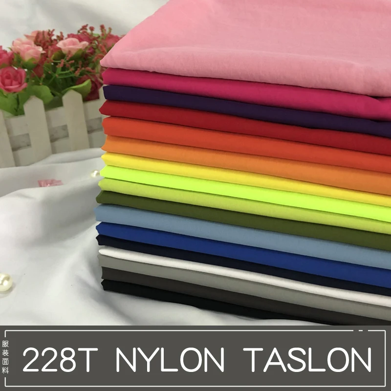 Water proof 228T RPET 100gsm recycled crinkle nylon taslan fabric for raincoat bag