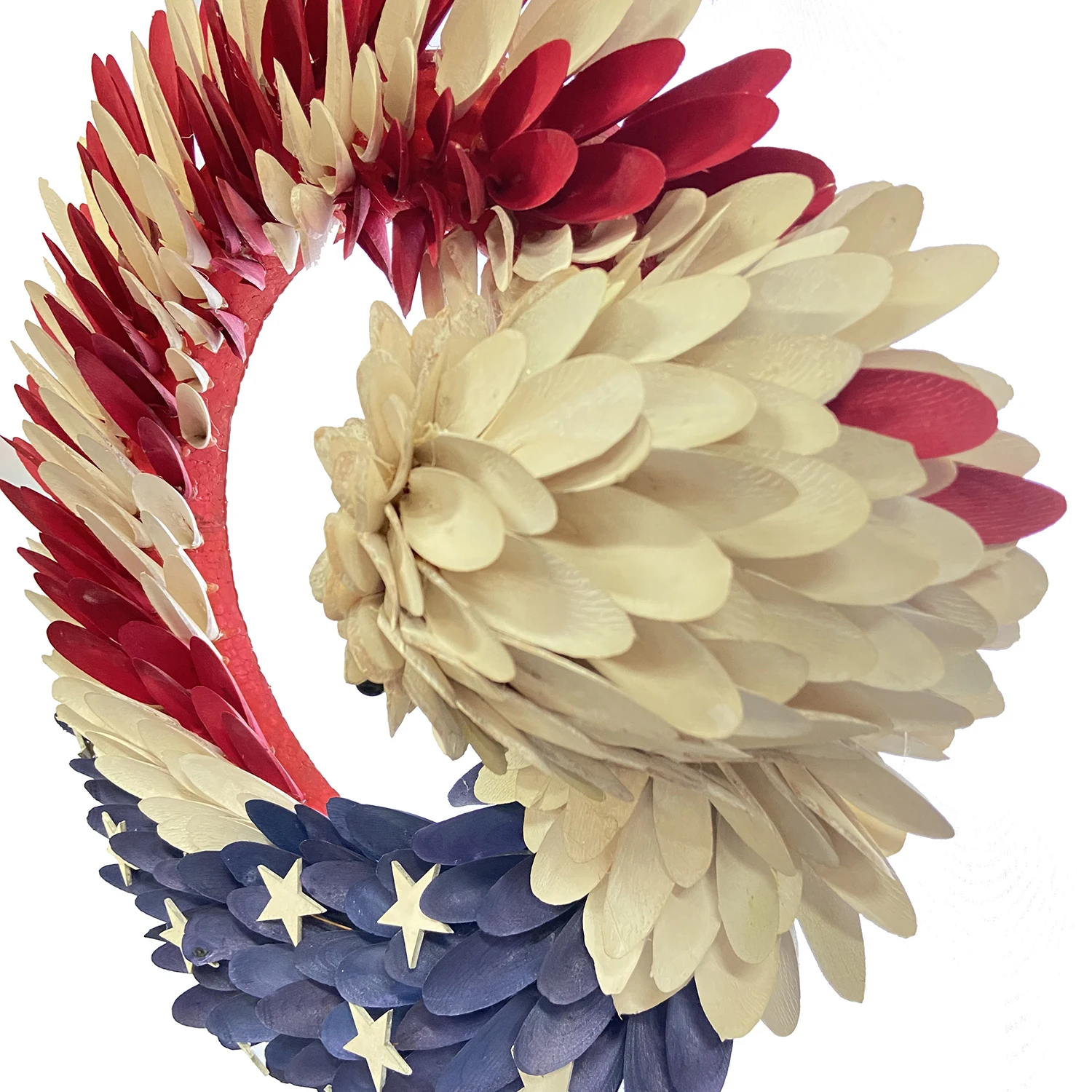 Independence day USA July 4th Patriotic Handcrafted Hanging Flag american eagle wreath
