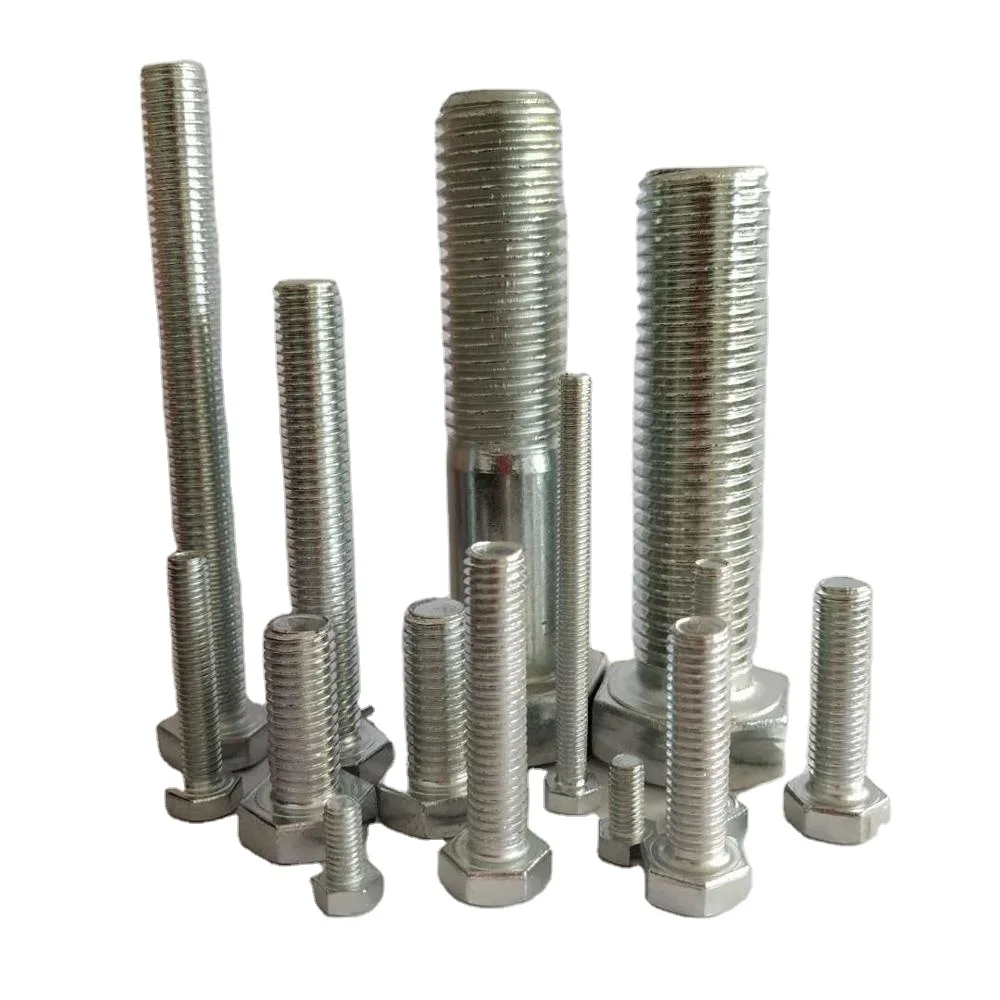 
fastener producer - din933 bolt full thread galvanized hex bolt grade 4.8 