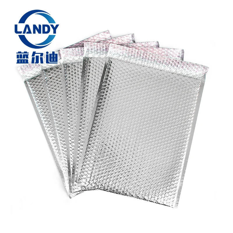 Aluminum Foil Poly Bubble envelope Mailer Bag For Ship Frozen Items