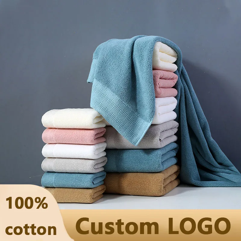 Wholesale cotton serviette de bain 100% coton seche serviette serviette personalise soft quality bath towels
