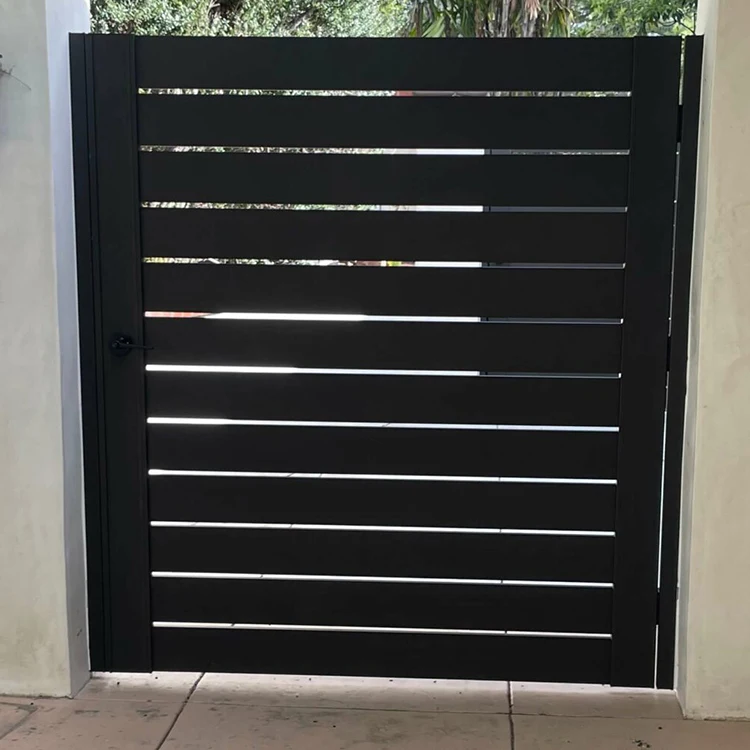 Outdoor Aluminium Garden Fencing Prices Aluminium Post Wpc Slat Fence Panels Privacy Aluminium Fence With Horizontal Slats