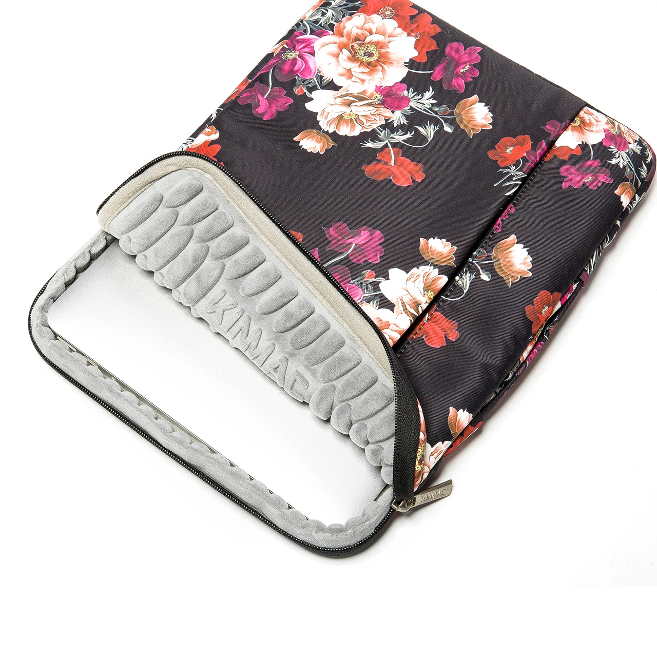 Kinmac Black Peony  ladies laptop bag notebook briefcase laptop sleeve bag in water-proof fabric for women 13.3 inch laptop