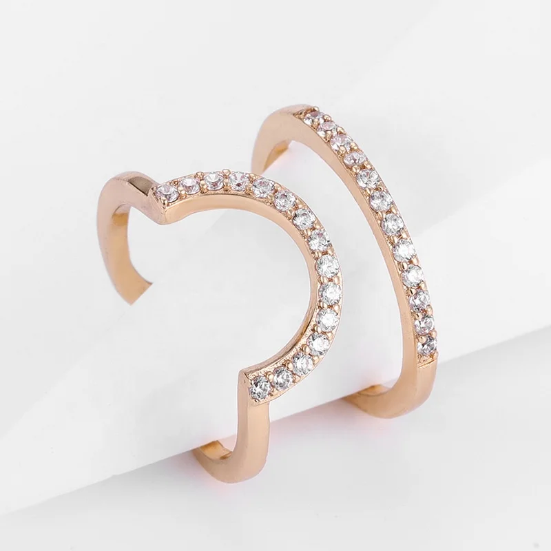 Gaby new design Fingertip ring fake manicure rings gold plated finger ring for women wholesale body jewelry
