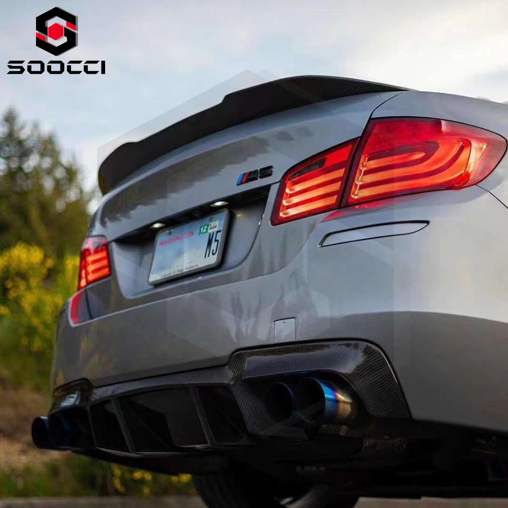 Углеродное волокно PSM стиль задний спойлер для BMW 5 серии M5 F10 багажника Decklid сплиттер кузова Комплект диффузор 2010-2016