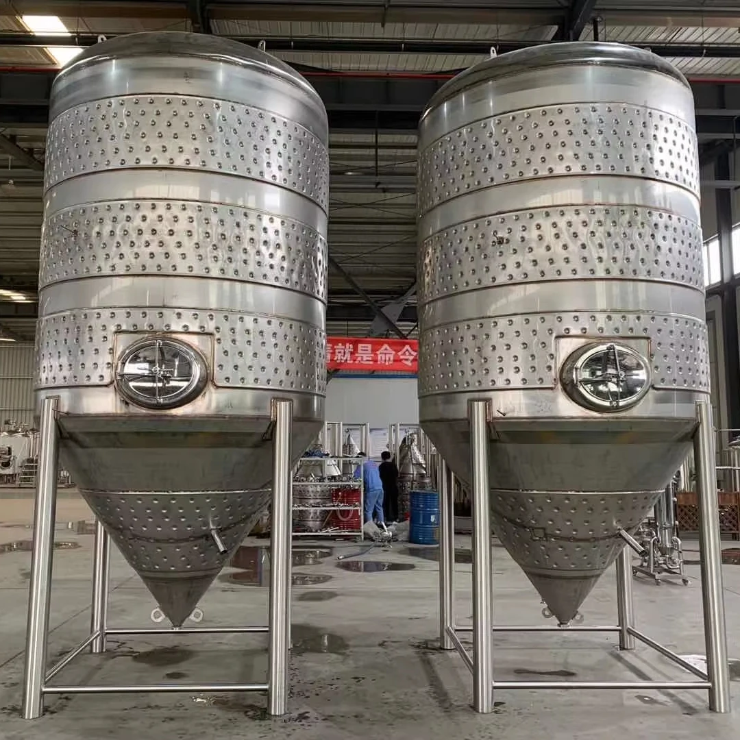 Stainless steel wine fermenter and storage tank for winery and beverage factory