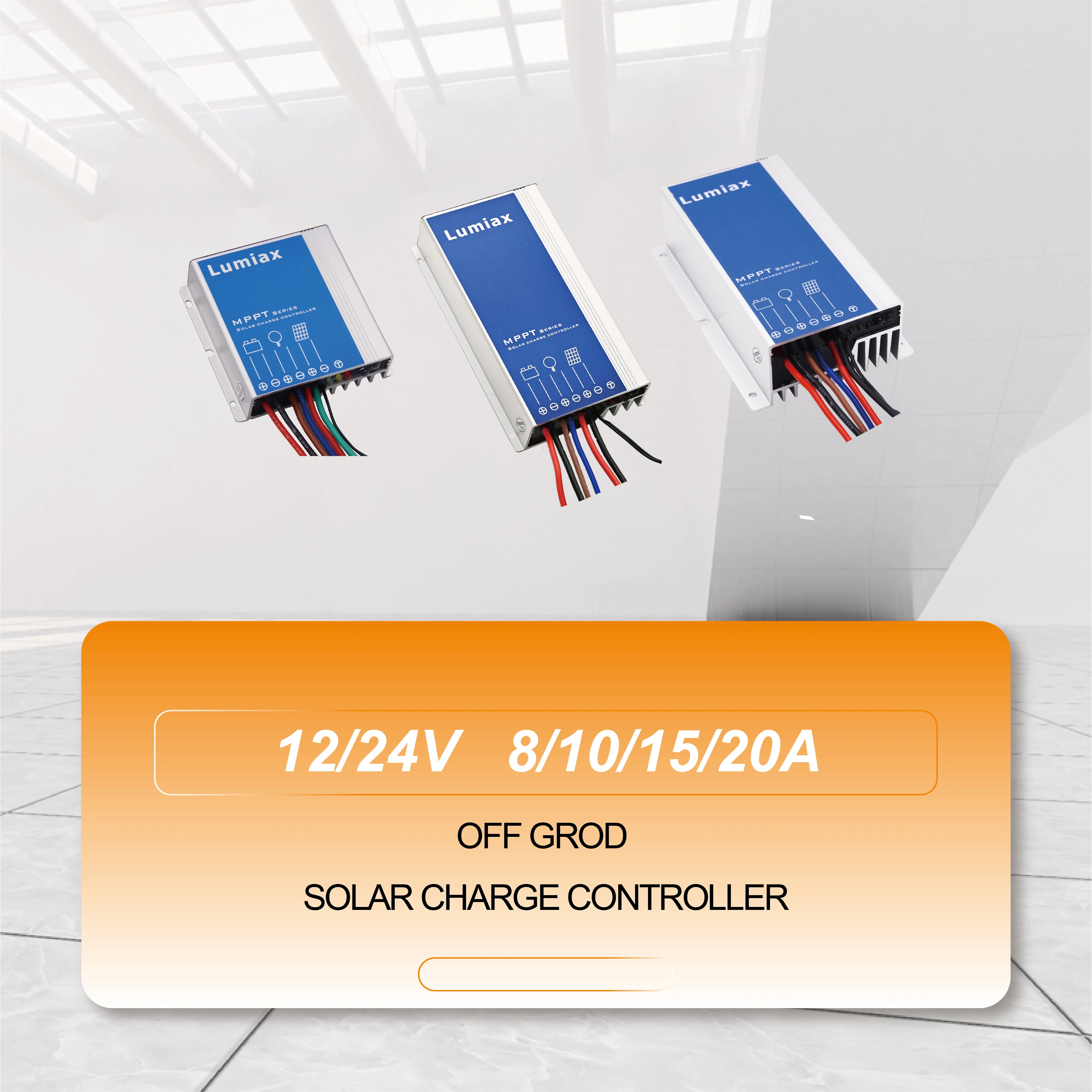 MPPT solar street light controller 12V 24V 8A 10A 15A 20A remote control with 2.4G RS485