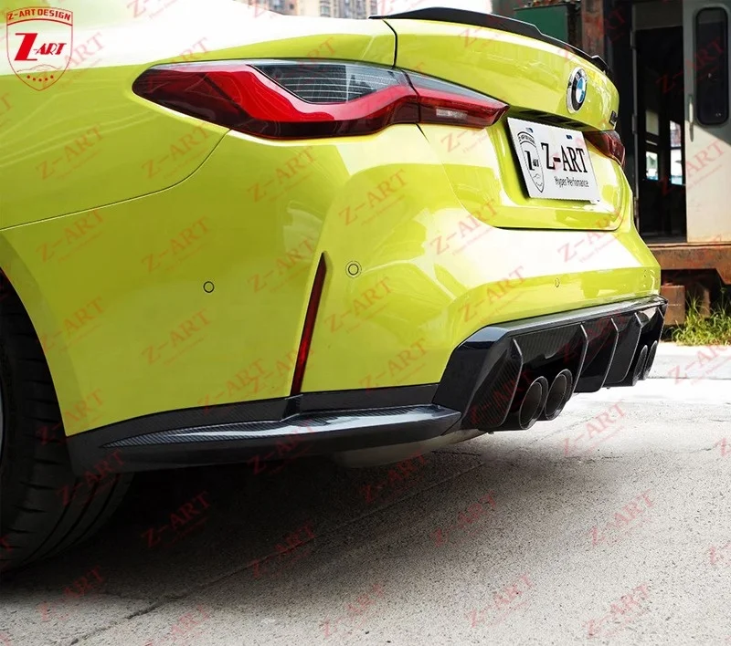 Z-ART 2021+ M4 Carbon Fiber Tail Wing For BMW M3 Carbon Fiber Rear Trunk Spoiler For BMW G80 G82 G20 G22 Rear Aero Wing