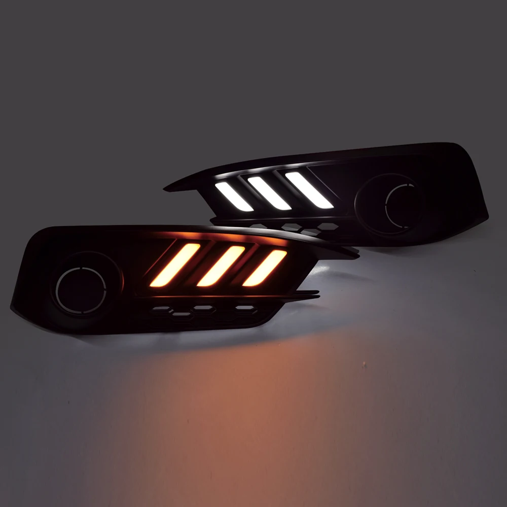 
 Дневные ходовые огни LDE для Honda Civic 2019-2020, желтые, 2 цвета  