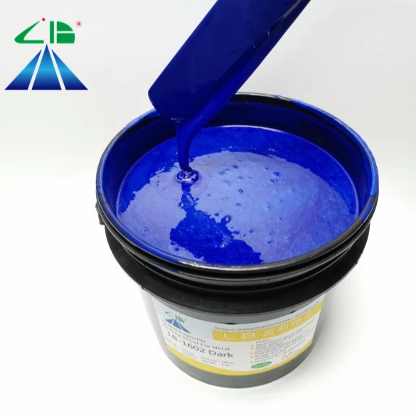 Темно-синий цвет травить противостоять чернилам для металлической пластины