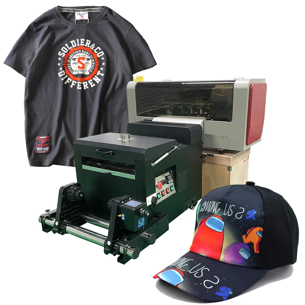 A3 Dtf Printer with Double print heads XP600 printing  Patterns on T-shirt