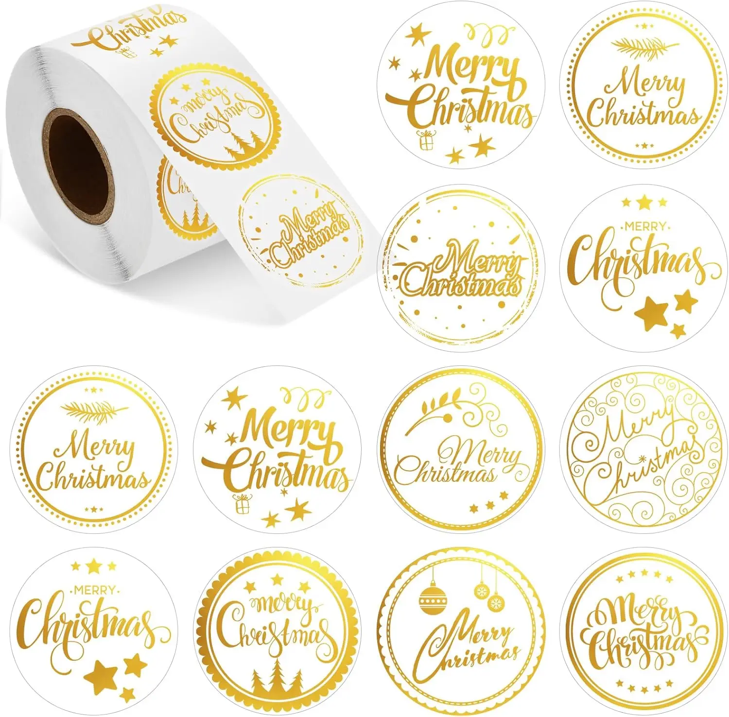 Christmas Stickers Pack for Kids Cute Vinyl Waterproof Christmas Stickers for Laptop Water Bottles Phone Envelopes Crafts