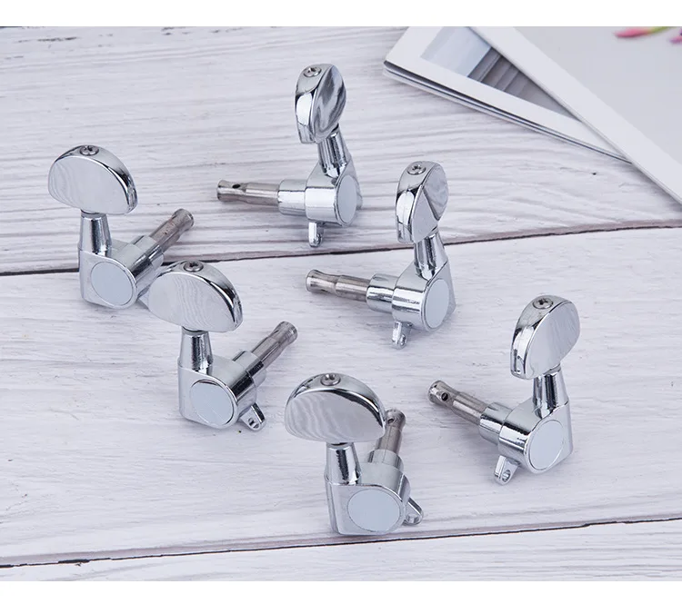 6 Pieces Guitar Parts 3 Left 3 Right Machine Heads Knobs Guitar String Tuning Pegs Machine Head Tuners for Electric or Acoustic