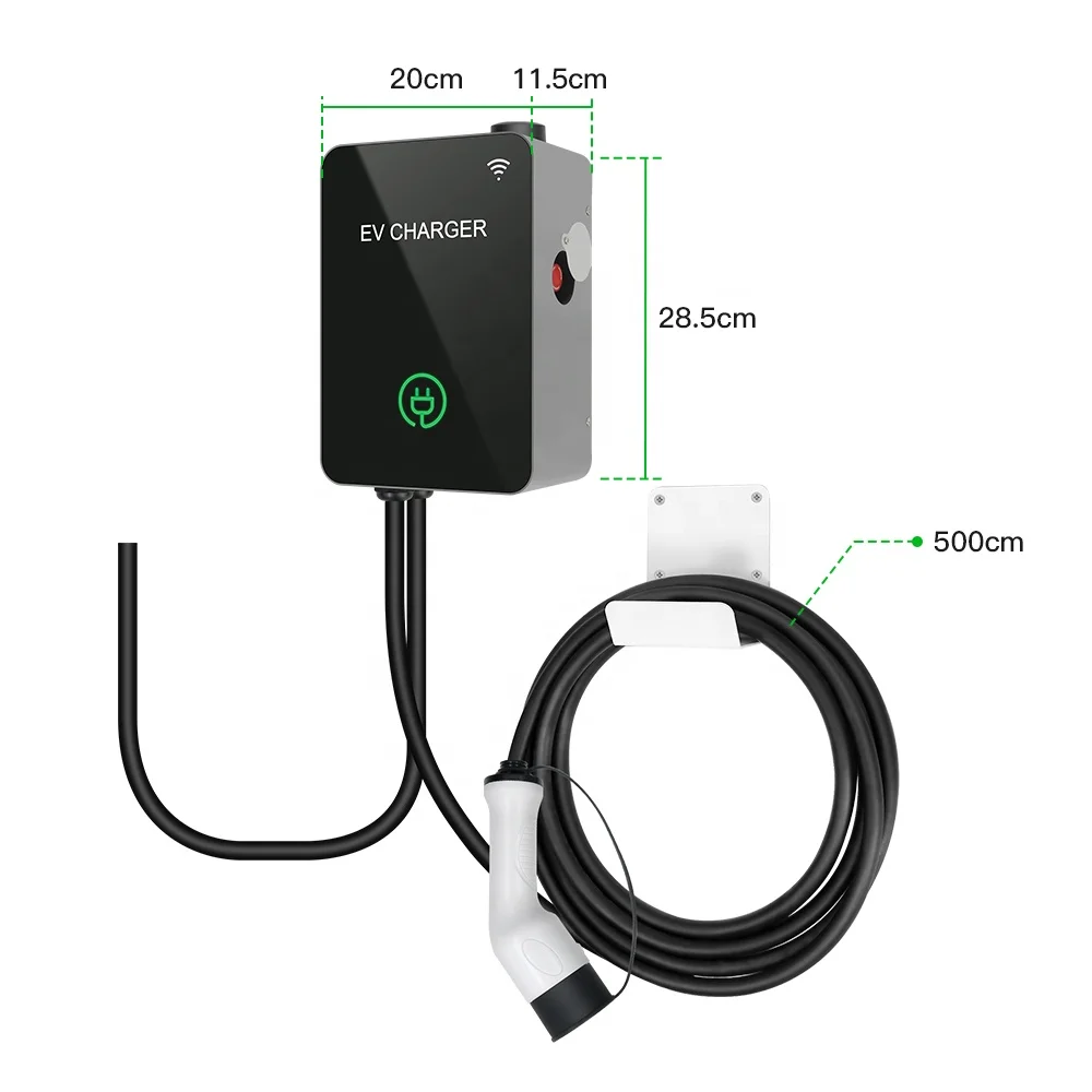 32Amp 7.2kW Public Charging Station With Type 2 EV Socket 7KW Electric Vehicle Car Charger Point