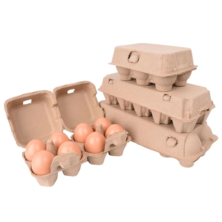 Cheap Price Pulp Quail Eggs Boxes for Sale Food Packing , Egg Packaging Paper Hot Press Egg Shape Lid Accept Bio-degradable Grey