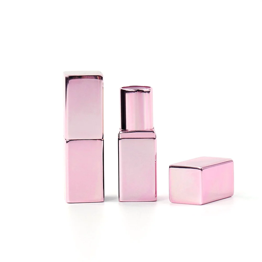 make your own lipstick tube with logo aluminum shiny pretty pink mini tube 1.2g small lipstick tube
