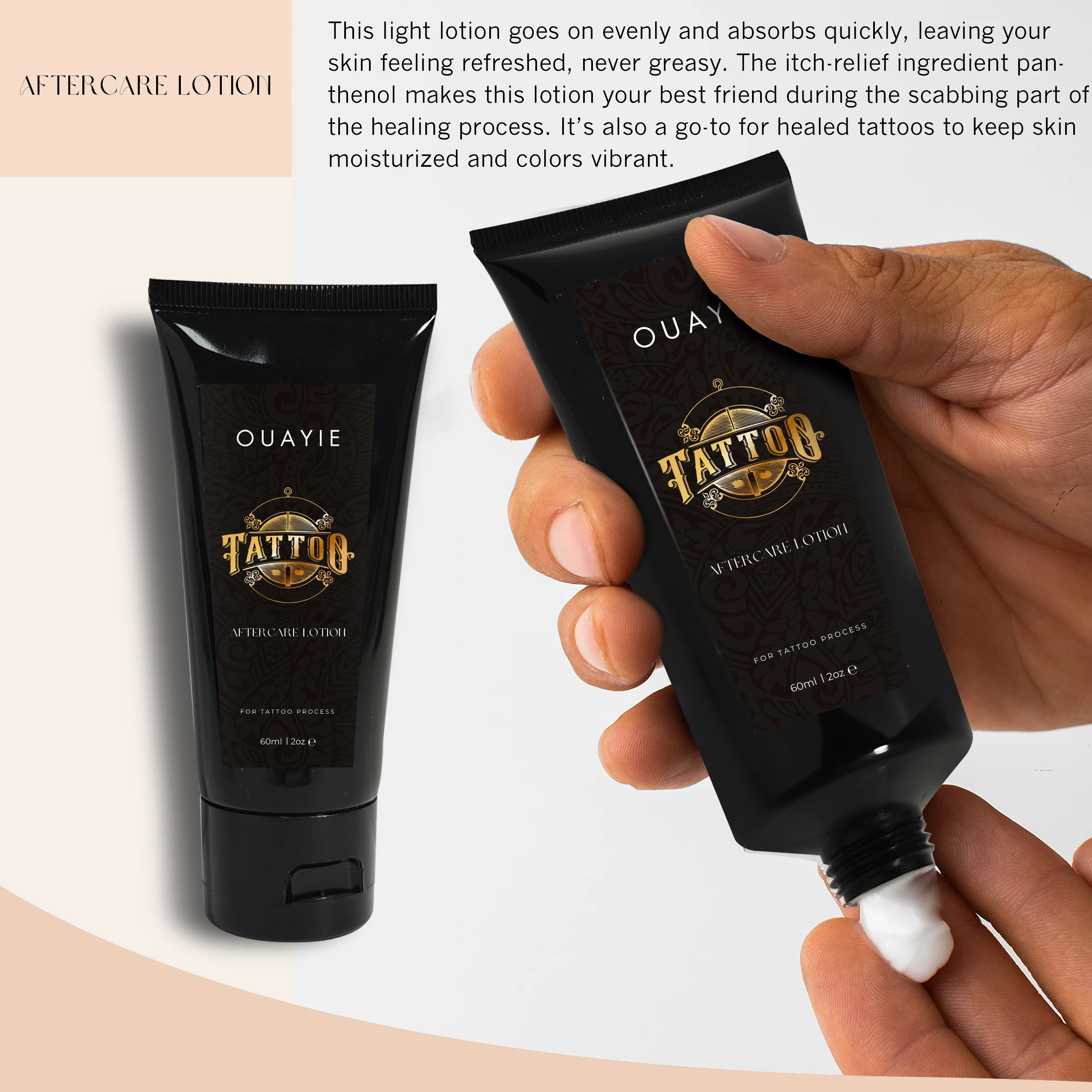 BLIW 60ml Private Label Professional Tattoo After Care Soothing Gel Lotion Moisturizing Aftercare Lotion Cream