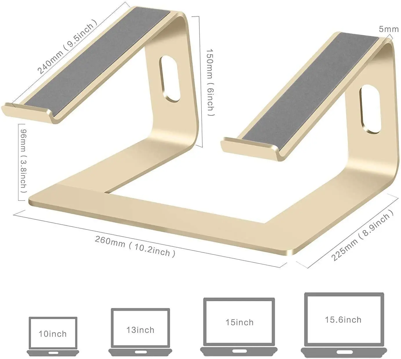 Computer desk laptop stand anti-slip Detachable Laptop Stand Compatible with 10-15.6 In Laptops