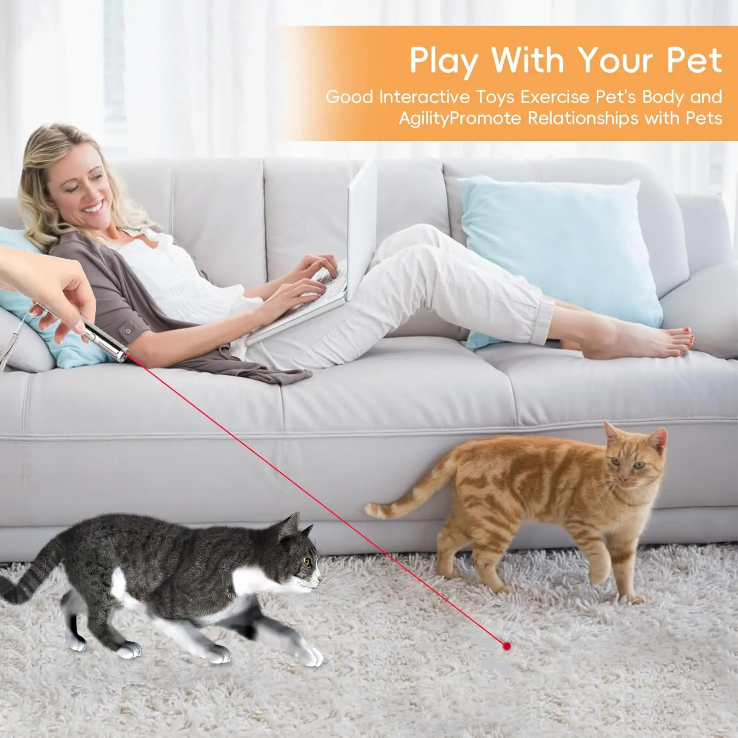 Laser Pointer Red 303 Usb Rechargeable Laser Pen Toy Cat Light