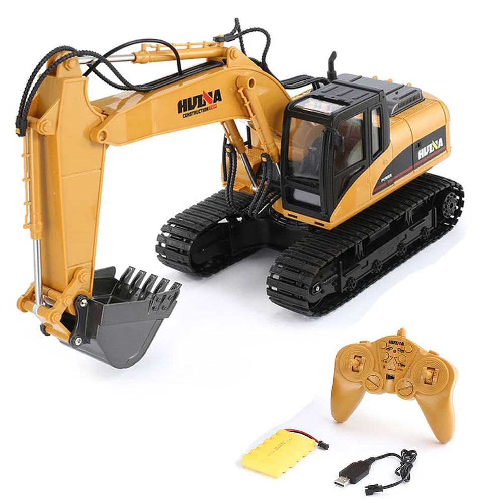  Недорогой экскаватор Huina 1/14 V4 RC Масштаб 2 4 15 каналов 1550 ГГц игрушечный грузовик для детей более 8