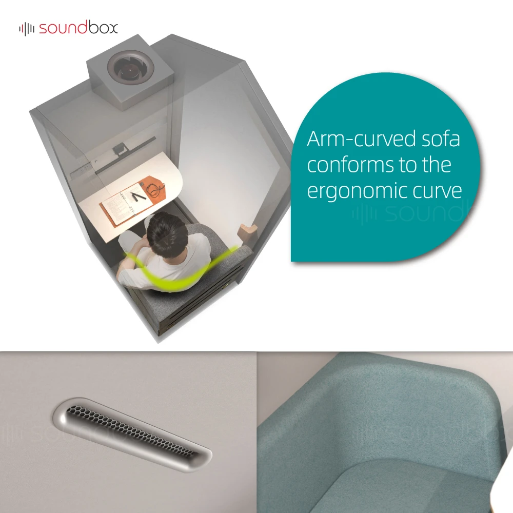 Soundbox telephone booth call house booth movable soundproof office acoustic booth meeting pod home office pods